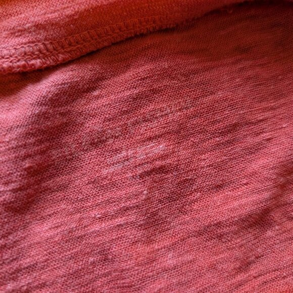 Eileen Fisher Hemp and Cotton Cowl Neck Dress size large color orange - Picture 6 of 8